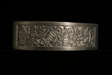 Roma Pewter Hair Barrette, Native Theme