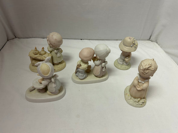 Precious Moments Figurines, Multi Colours, Qty 5, Like New