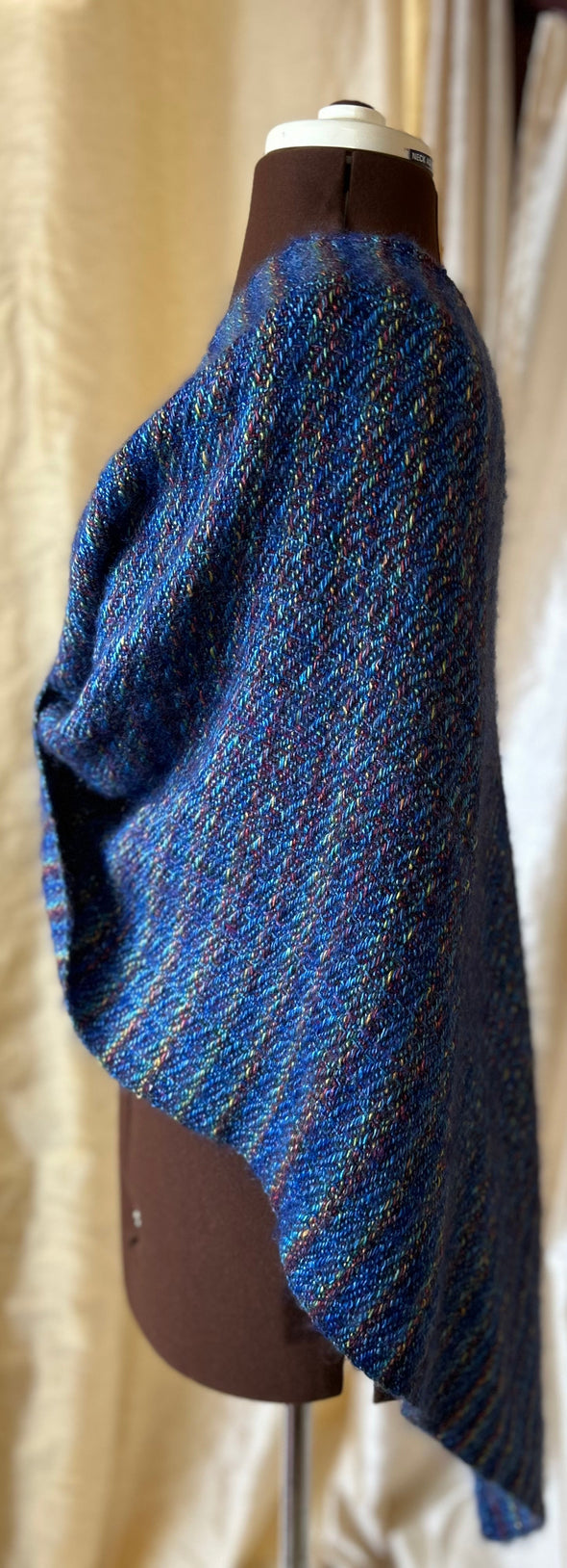 V-Neck Wrap, Blue/Green, One Size,