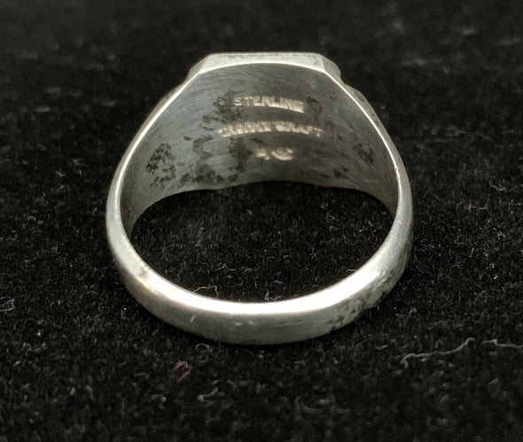 Vintage Sterling Almonte High School Ring Size 10.5