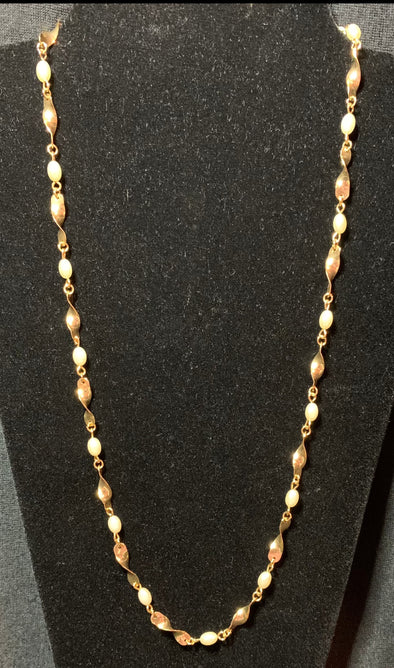 Pearl Gold Tone Necklace