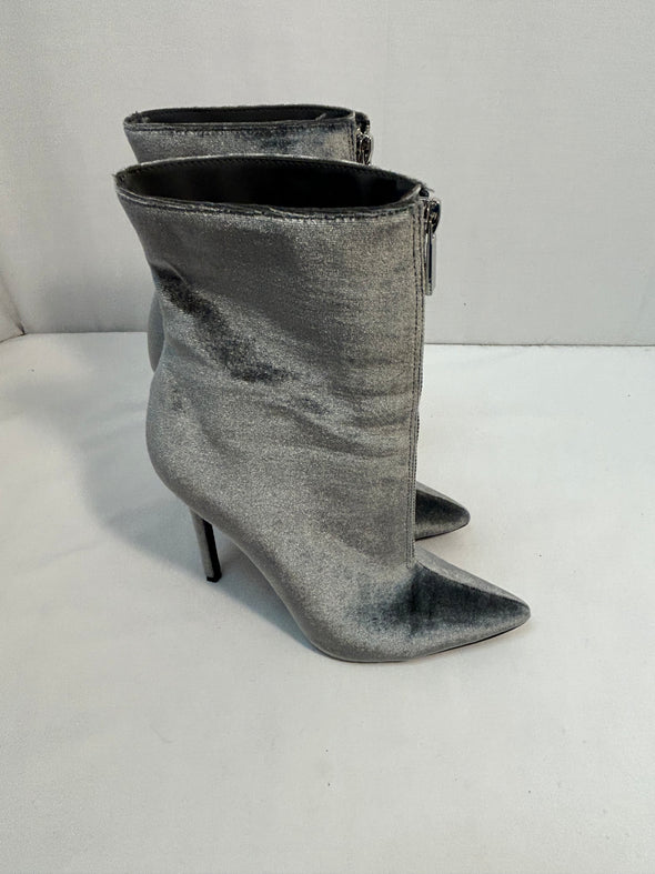 Above Ankle 4.5” Stilleto Glamour Boots, Pewter Colour, Size 7.5