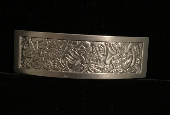 Roma Pewter Hair Barrette, Native Theme