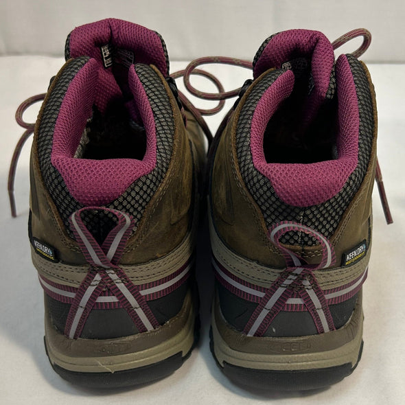 Ladies Hiking Boots, Tan/Pink, Size 7, NEW