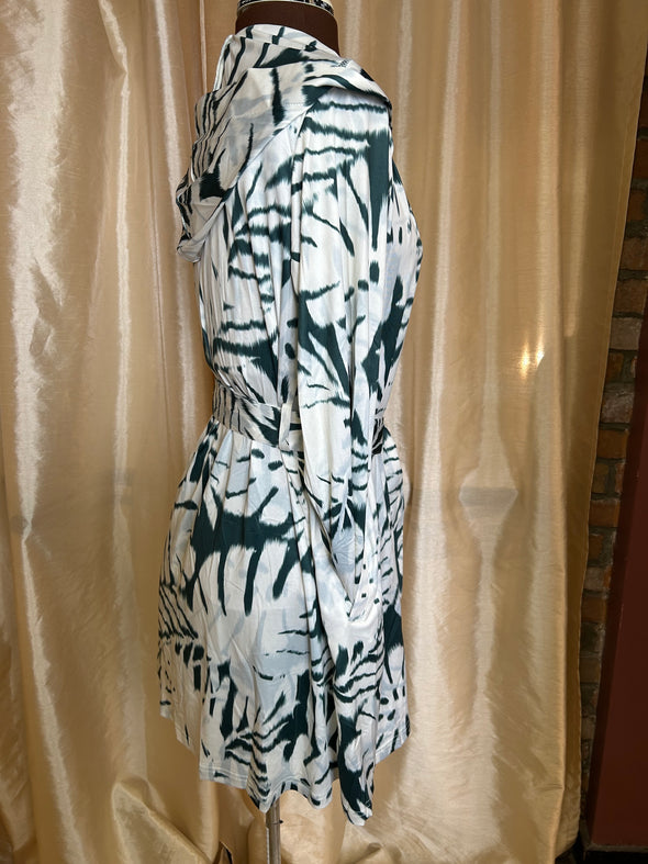 Ladies Open Front, Belted Hoodie Coverup, Size XS