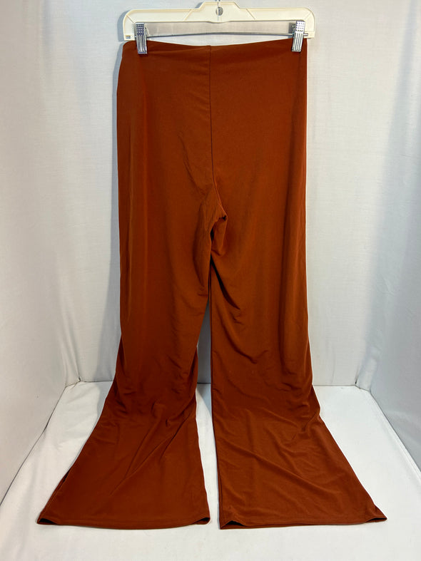 Wide Leg Pants, Rust, Size, Medium