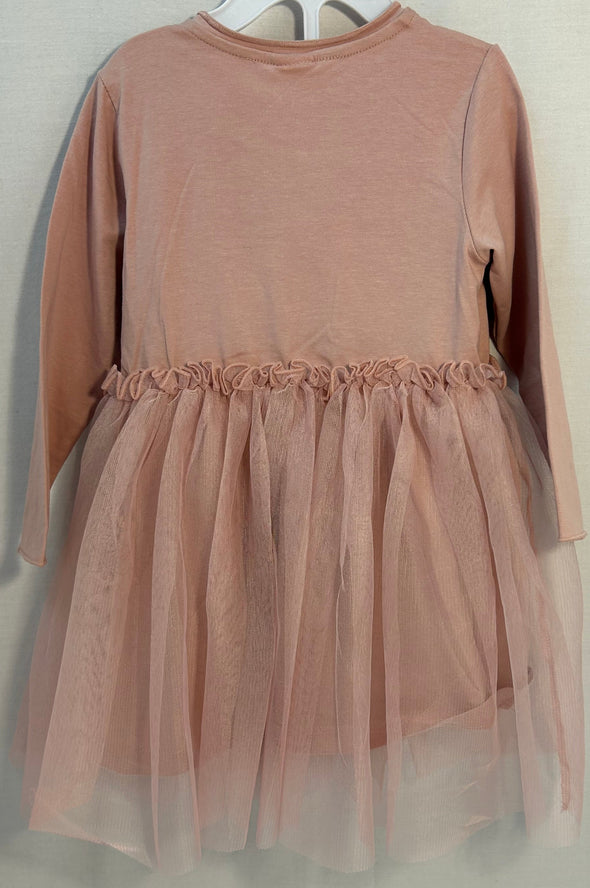 Infant Long Sleeve Dress, Pink, 18M,
