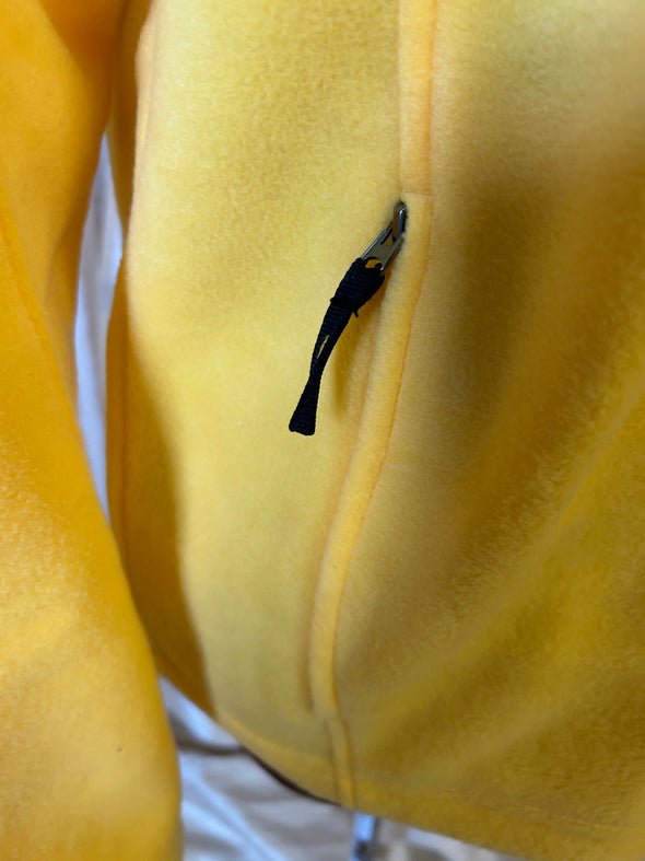 Plush Fleece Jacket, Yellow, Size Small,