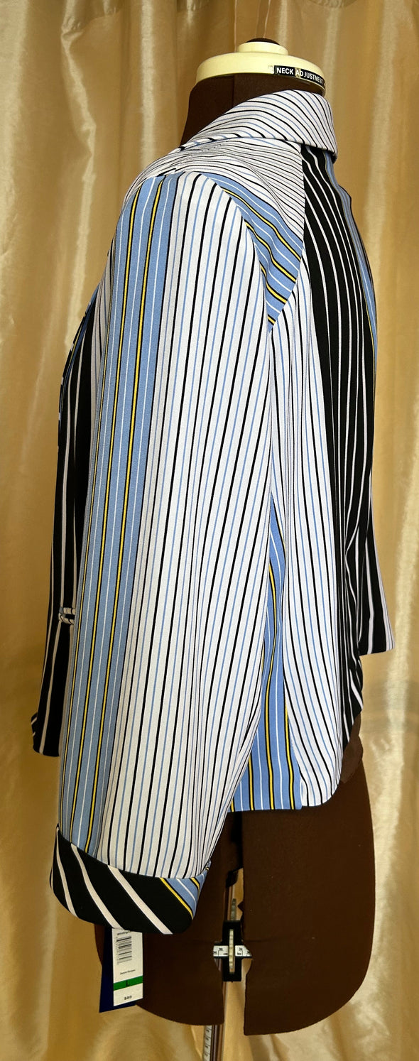 Ladies 3/4 Sleeve Stripe Jacket, Size Large