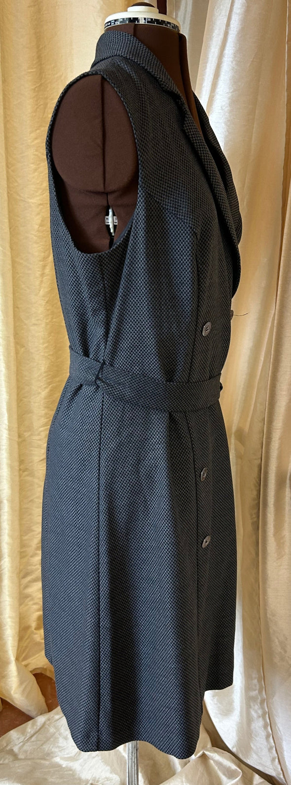 Sleeveless Dress, Grey, Size Large