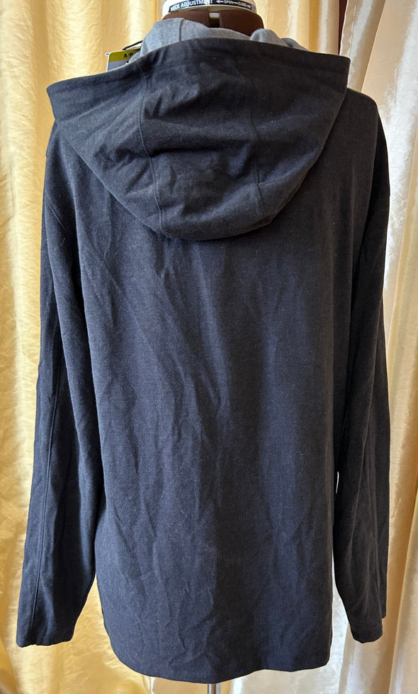 Men's Long Sleeve Hoodie, Grey, Size Small, NEW