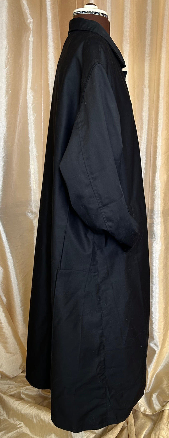 Men's Long Coat, Black, Size 2XL