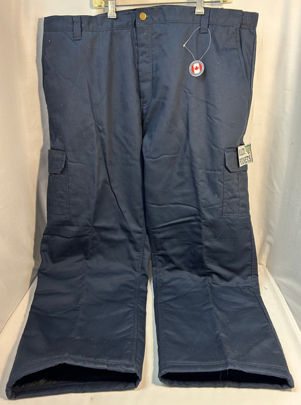 Men's Cargo Safety Wear Pants, Navy, 44/32, NEW