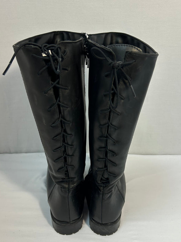 Ladies Wide Leg Boots, Black, Size 8.5, NEW