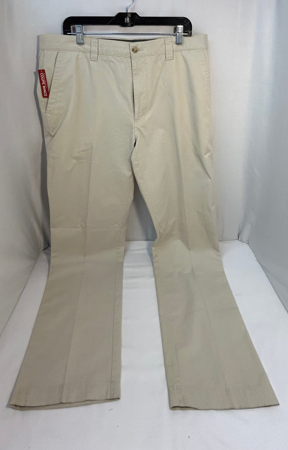 Men’s Casual Trousers, Cream, Size 36/32, Made in Italy, New