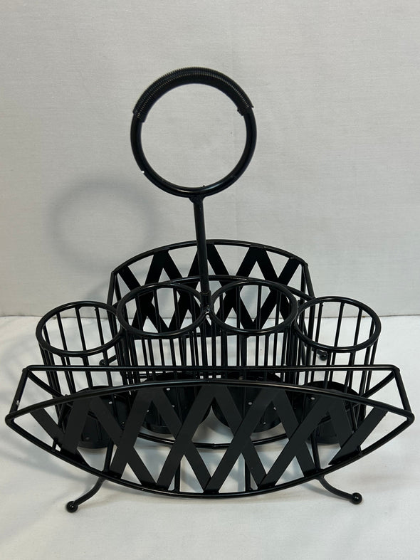 Picnic Caddy, Wrought Iron, 11" x 9"