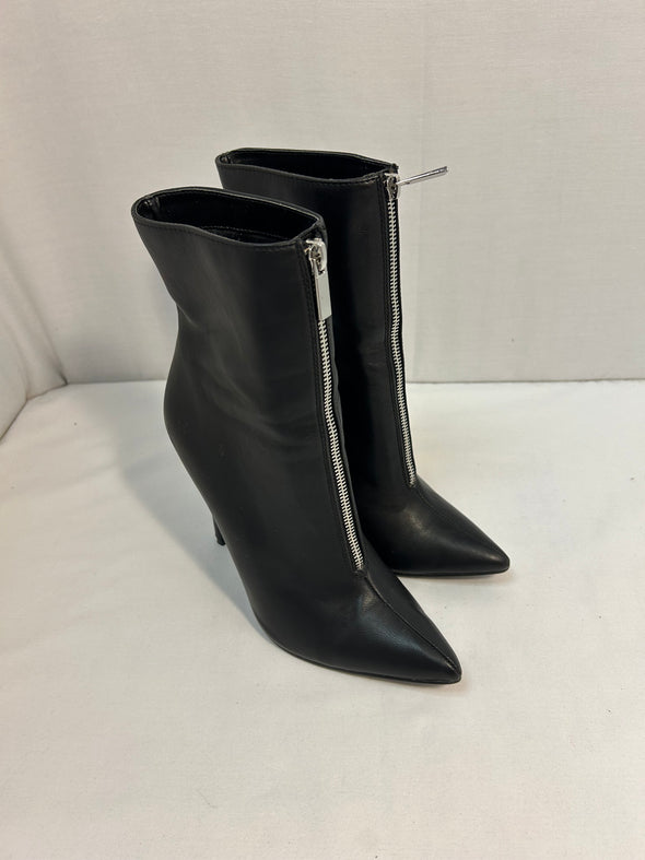 Above Ankle 4.5” Heel Boots, Black, Gently Used, Size 7.5