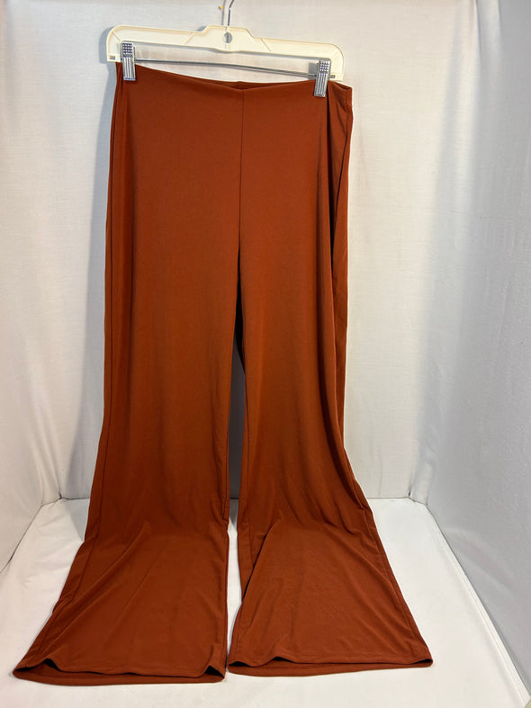 Wide Leg Pants, Rust, Size, Medium