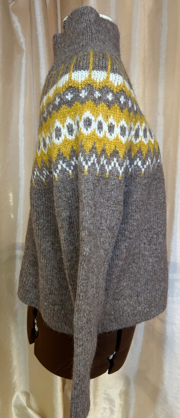 Ladies Knit Nordic Sweater, Size Medium, New With Tags