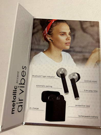 Air Vibes Wireless Bluetooth Earphones, New in Box