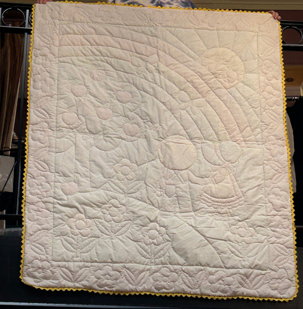 Child's Handmade Quilt, Multi Colour, 51x41