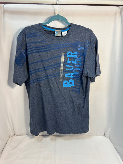 Short Sleeve Bauer T-Shirt, Slim Fit, Grey/Blue,