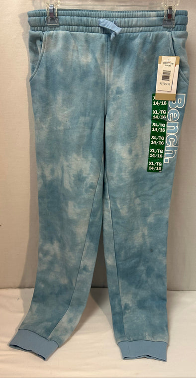 Youth Fleece Lined Track Pants, Blue Cloud, 14/16 Large, NEW