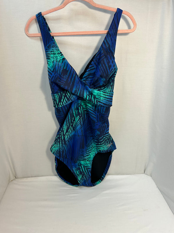 Ladies Swimming Suit, Blue/Green, Size 16, NEW