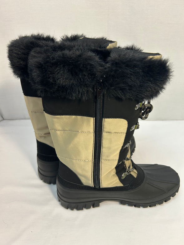 Ladies Tall Winter Boots, Champagne, Size 8,
