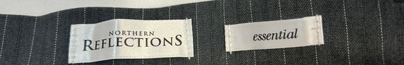 Ladies Trousers, Dark Grey Pin Stripe, Size 12R, NEW