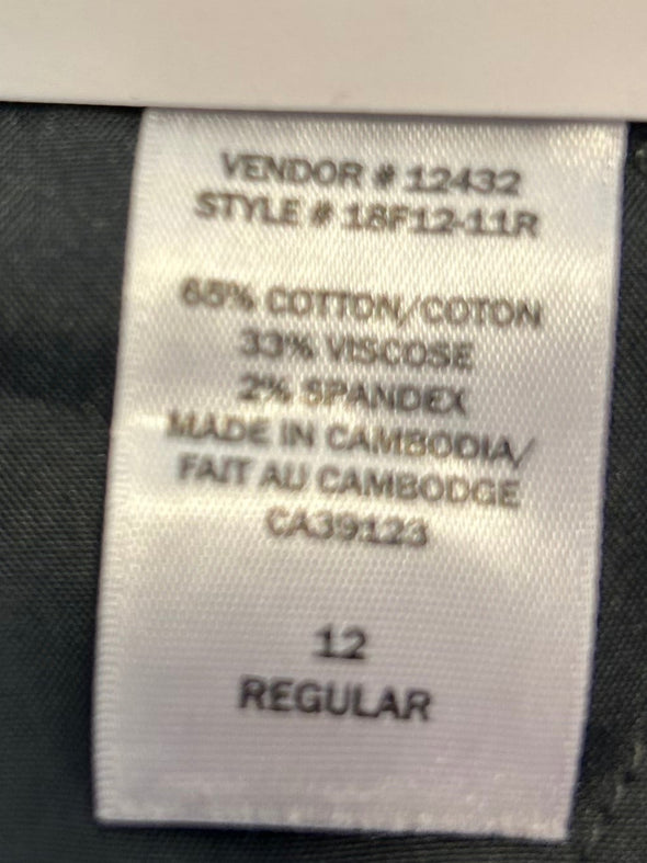 Ladies Trousers, Dark Grey Pin Stripe, Size 12R, NEW
