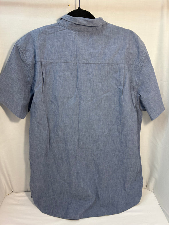 Men's Short Sleeve Shirt, Blue, XXL, 98% Cotton, NEW