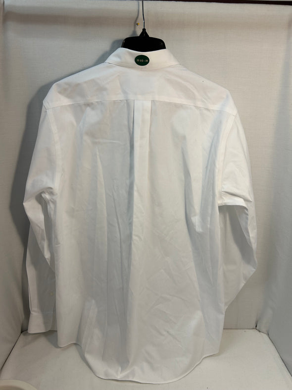 Long Sleeve Shirt, White, Size 15.5x35. Regular Fit. LL Bean, NEW