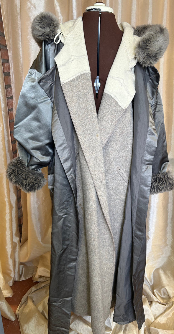 Ladies 2 Piece La Parka Coat, Beige & Champagne, L