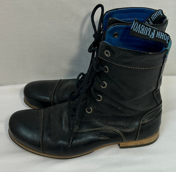 Women's Radio Combat Boots, Black, Size 7, Canadian Designed