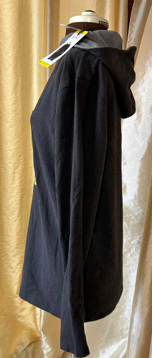 Men's Long Sleeve Hoodie, Grey, Size Small, NEW
