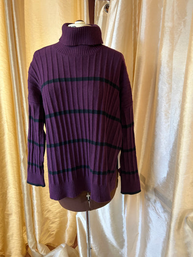 Ladies Turtle Neck Sweater, Cotton/Polyester/Nylon Blend