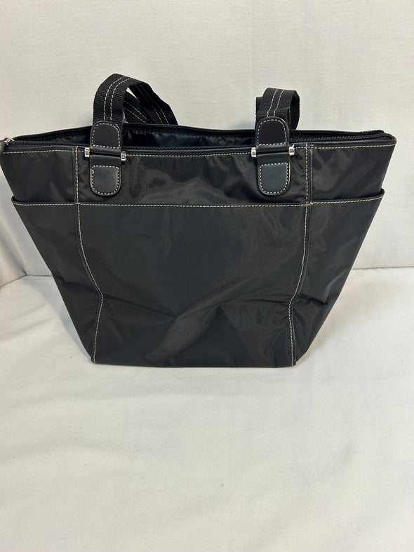 Ladies Handbag, Black, 16”x10”, Liz Claiborne Design, New