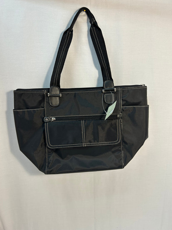 Ladies Handbag, Black, 16”x10”, Liz Claiborne Design, New