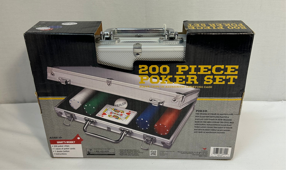200 Piece Poker Set in Aluminum Carrying Case. New