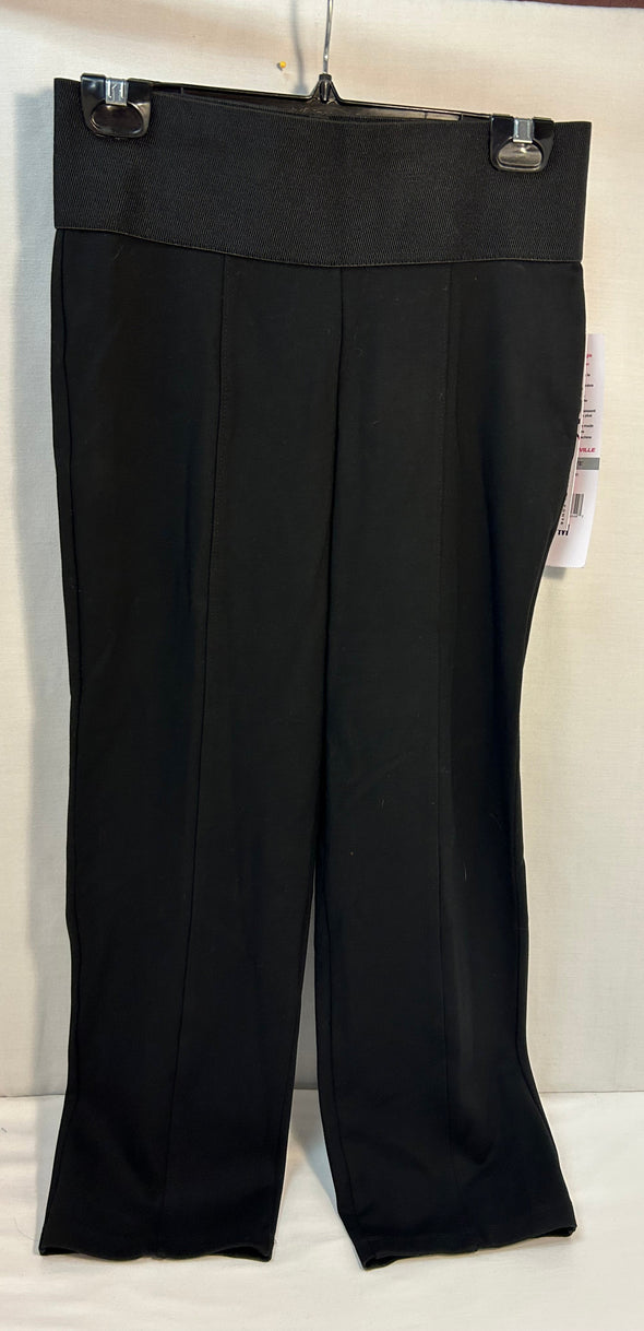Ladies High Waist Stretch Pants, Black, Size 10/12, NEW