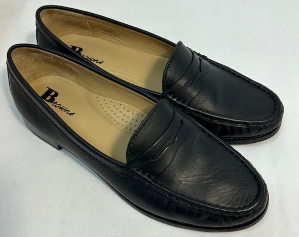 Ladies Comfortable Loafers, Arch Support, Black, Size 8.5, NEW