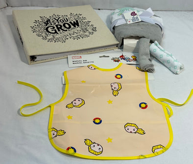 Infant Set, Book, Bib, Facecloths