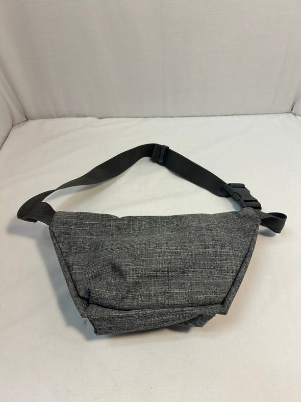 Fanny Pack, 12.5” x 5.7”, Zippered Top Closure, Grey,