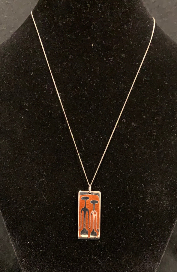 De Pastille-Sylvestre Alien Love Enamel Pendant with 925 Chain