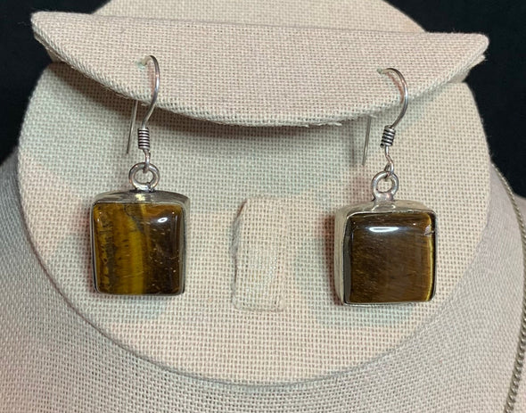 Tiger Eye Necklace, Earrings and Ring