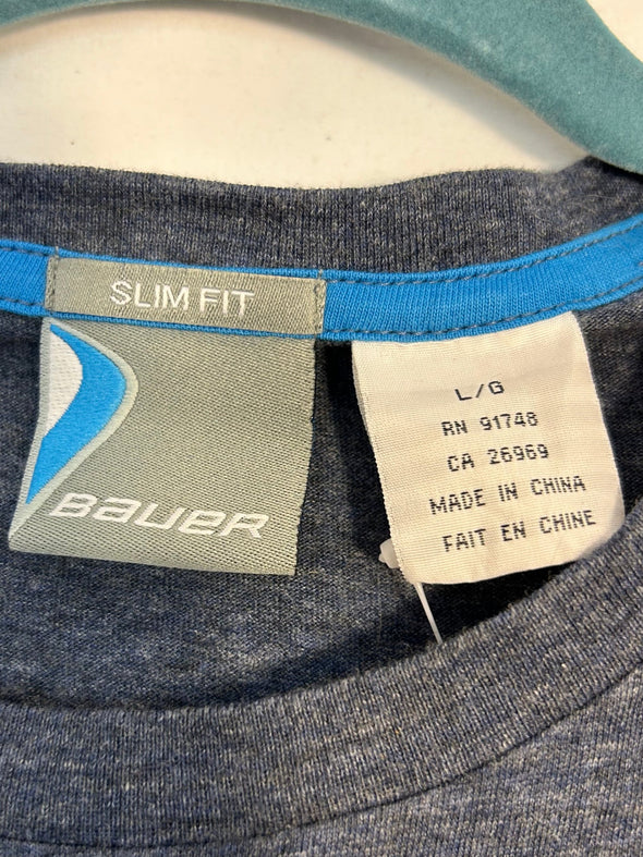 Short Sleeve Bauer T-Shirt, Slim Fit, Grey/Blue,