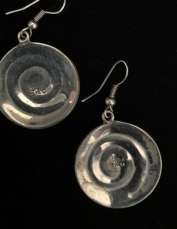 Vintage Mexican 925 Silver Turquoise Pendant, Bracelet and Earrings