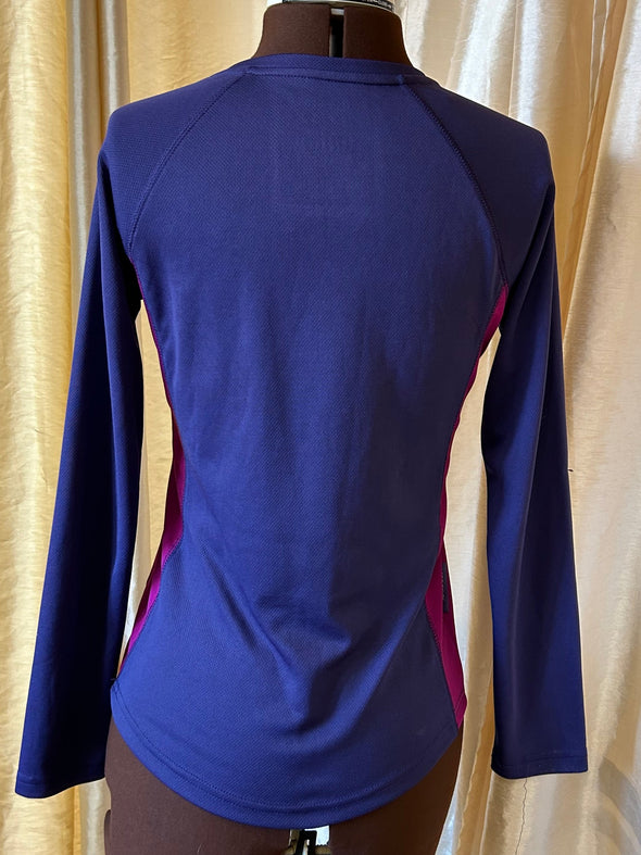 Ladies Long Sleeve Activity Top, Purple, Size 6, Made in UK