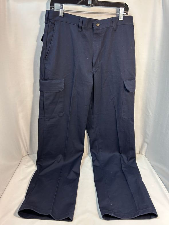 Men's Cargo Safety Wear Pants, Navy, 32/37, NEW